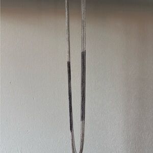 Premier design multi strand black and silver necklace